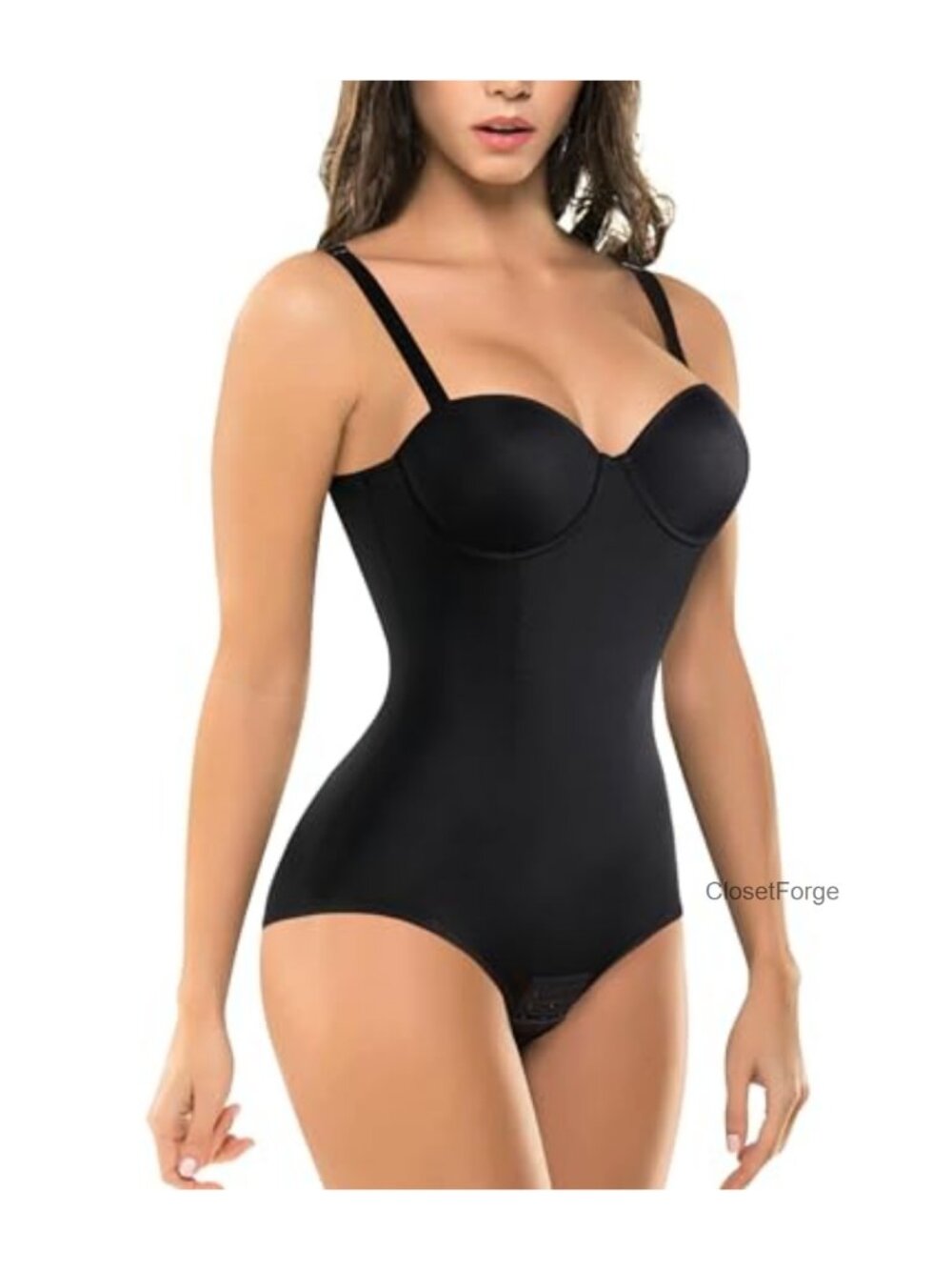 Sheer Mesh Bodysuit Shapewear with Built-in Bra Tummy Control